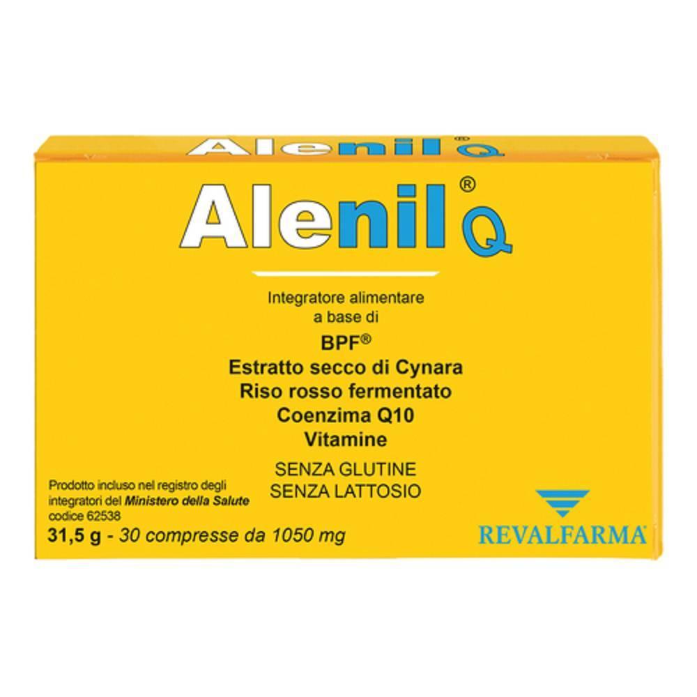 Integratore Alimentare Alenil Q per Controllo Colesterolo con Bergamotto, Carciofo, Riso Rosso Fermentato e Vitamine - 30 Compresse