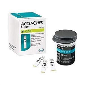 Strisce reattive per misurazione glicemia accu-chek instant - confezione da 25 strisce con alta accuratezza e ampia area di applicazione