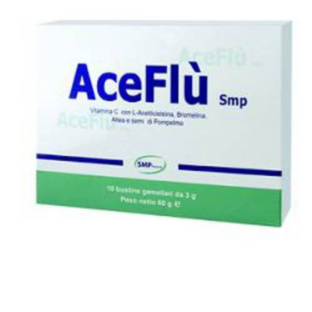 aceflu complemento alimentare per il benessere delle vie aeree superiori con l-acetilcisteina e vitamina c - 20 bustine aceflu smp - foto 1