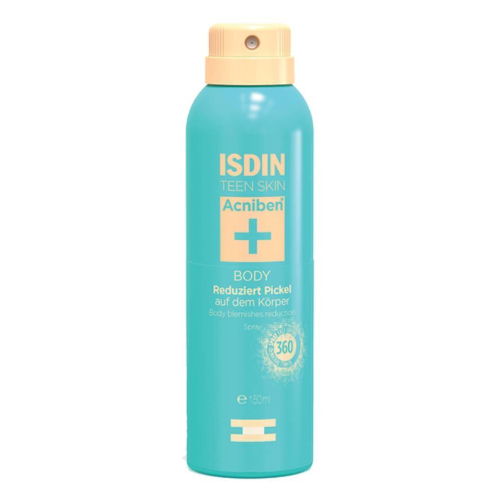 isdin spray corpo antiacne acniben per pelle grassa - controllo sebo e rinnovo cellulare, 151,5 ml per spalle e petto con acido salicilico e glicolico - foto 1