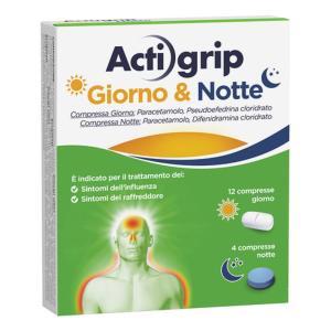 Giorno e notte 12 compresse - analgesico e antipiretico per il trattamento di raffreddore e influenza
