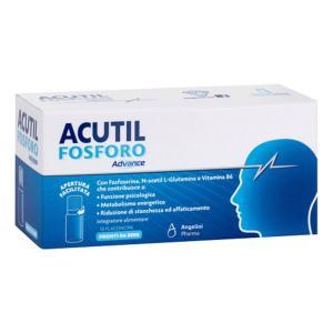 Integratore alimentare  fosforo advance 10 flaconi con l-asparagina, fosfoserina, n-acetil l-glutamina e vitamina b6 per energia e benessere mentale