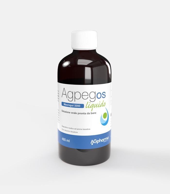ag pharma trattamento della stipsi con agpeg os liquido macrogol 3350 - flacone da 480 ml per evacuazione intestinale regolare - foto 1