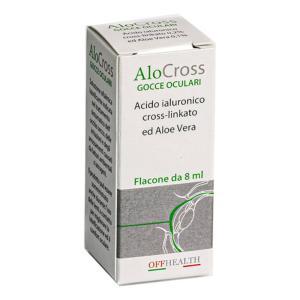 Gocce oculari lubrificanti alocross 8ml con acido ialuronico e aloe vera per occhi secchi e sensibili