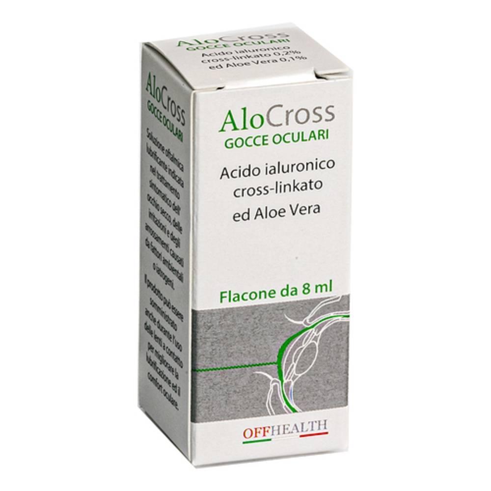 offhealth gocce oculari lubrificanti alocross 8ml con acido ialuronico e aloe vera per occhi secchi e sensibili - foto 1