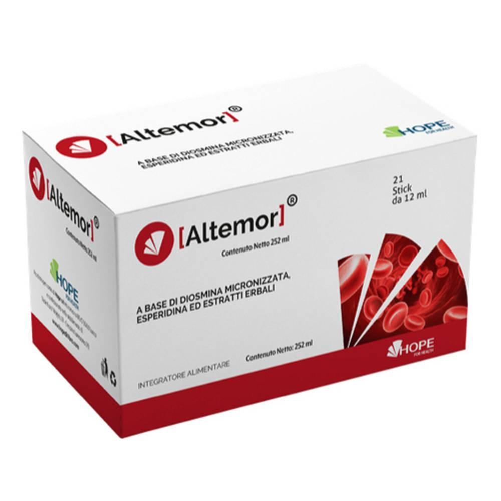 altemor integratore alimentare altemor 21 stick 12ml con diosmina, esperidina ed estratti erbali per benessere e salute naturale - foto 1