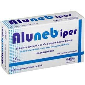 Soluzione salina ipertonica  20 flaconcini monodose da 5ml per aerosol e doccia nasale con acido ialuronico e xilitolo