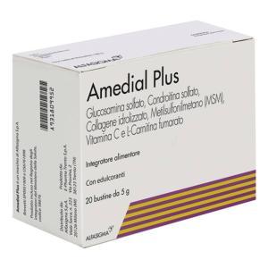 Integratore alimentare  plus 20 bustine con glucosamina, condroitina, collagene e vitamina c per ossa e articolazioni