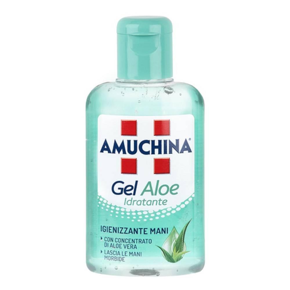 amuchina gel igienizzante e idratante aloe 80ml - amuchina per mani morbide e protette con antibatterico e aloe vera - foto 1