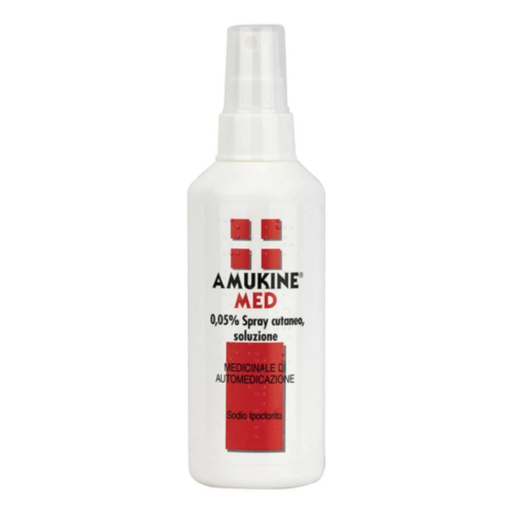amuchina disinfettante cutaneo amukine med 0,05% per ferite e ustioni - soluzione antisettica 200ml per uso esterno - foto 1