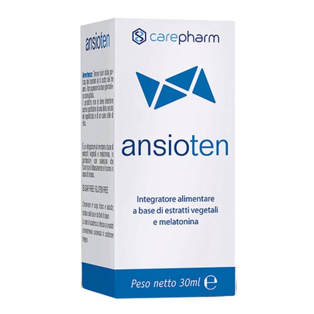 ansioten integratore alimentare ansioten gocce 30ml con l-teanina, valeriana e melatonina per rilassamento e sonno in caso di stress - foto 1