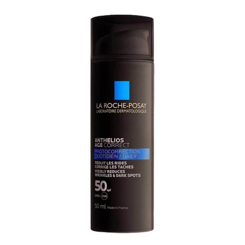 la roche posay crema viso anthelios age correct con spf50 - trattamento uniformante anti-invecchiamento e protezione solare per una pelle vellutata e idratata - foto 1