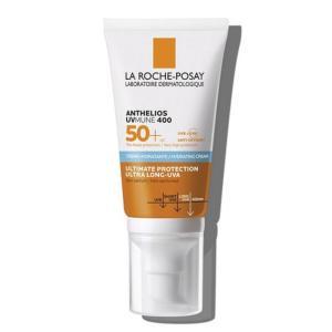 Crema idratante anthelios spf 50+: protezione elevata uva/uvb per pelli sensibili e reattive, ipoallergenica e senza profumo, 50 ml