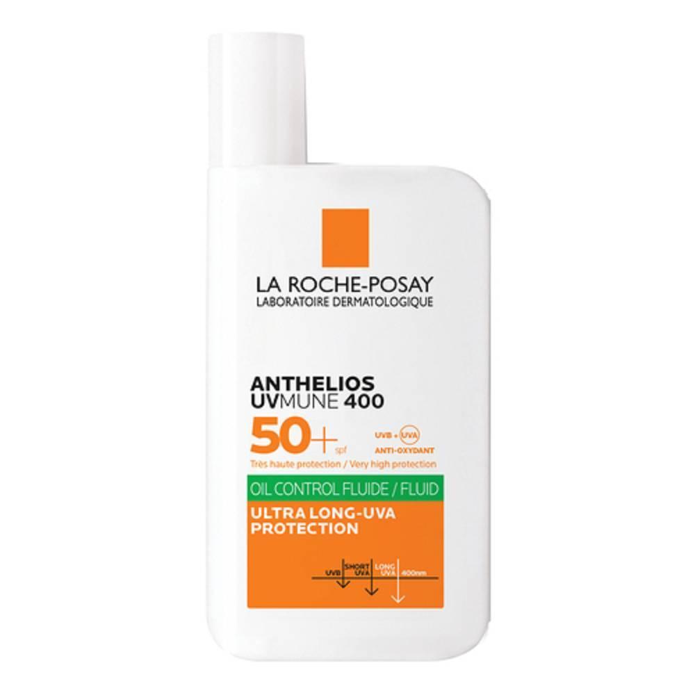 la roche posay protezione solare fluido oil control spf 50+ 50ml per pelle grassa e sensibile, delicato sugli occhi e resistente all'acqua - foto 1