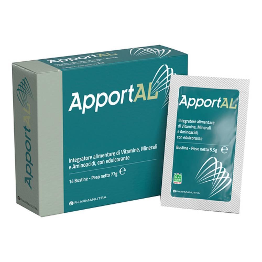 pharmanutra integratore apportal 14 bustine con vitamine, minerali e estratti vegetali per energia e benessere generale - foto 1