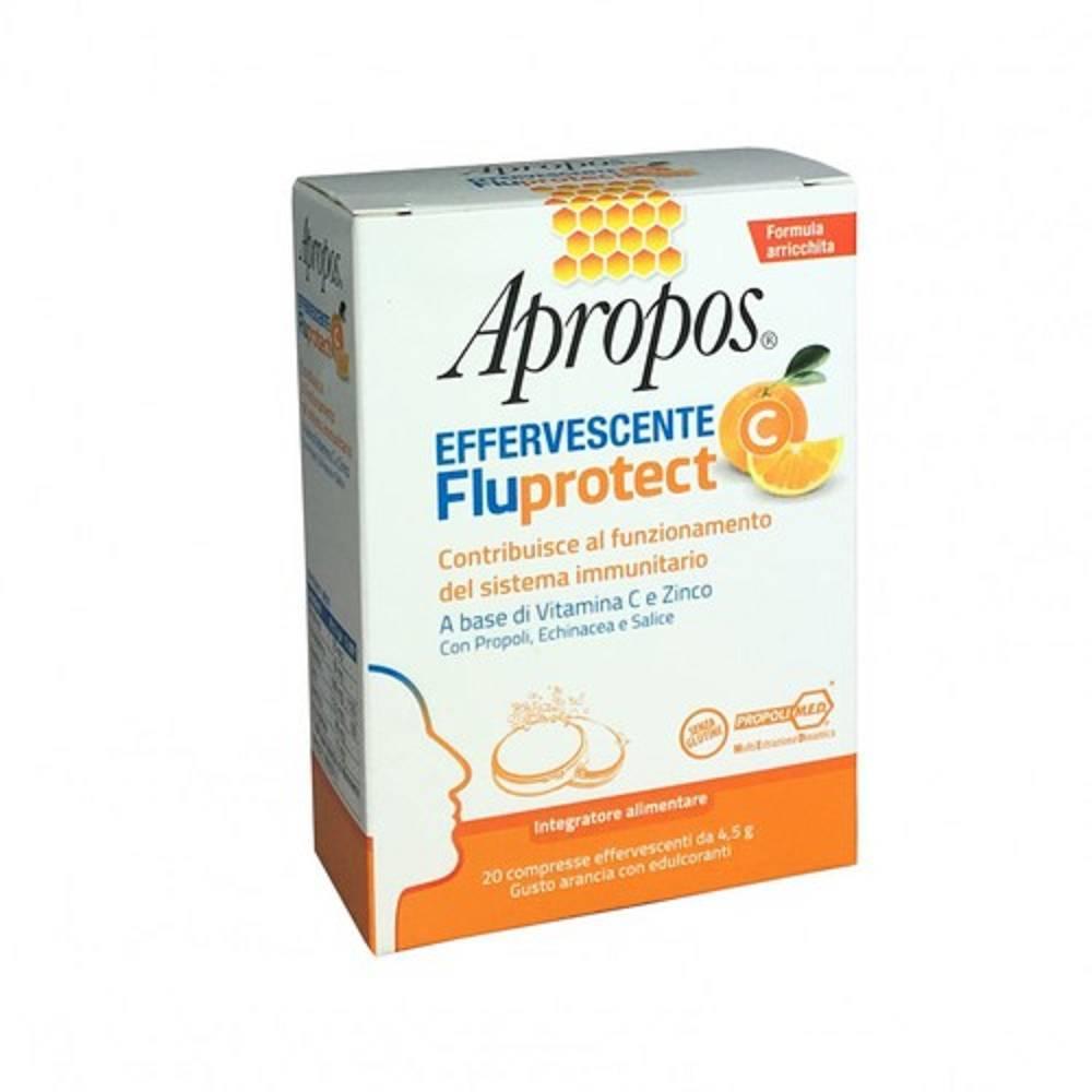 apropos integratore effervescente per il sistema immunitario con vitamina c e zinco - apropos fluprotect 20 compresse - foto 1