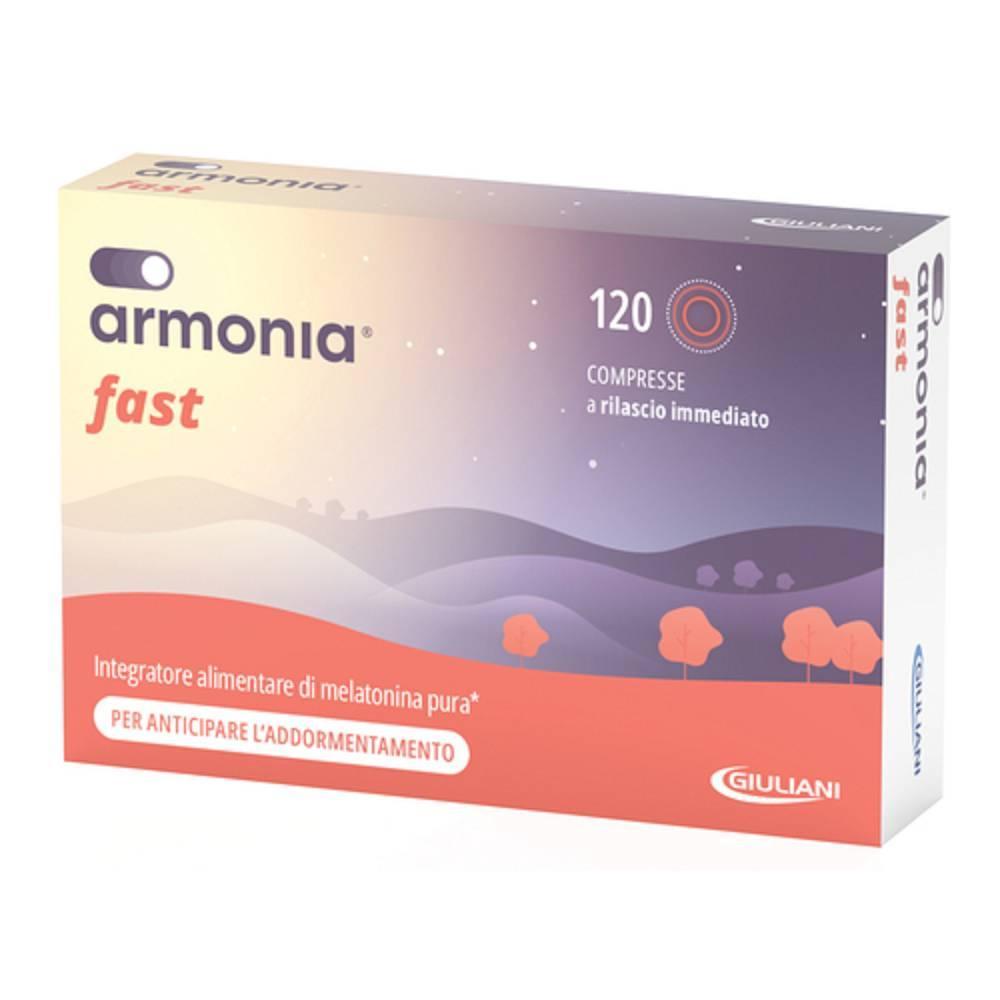 armonia melatonina 1mg armonia fast 120 compresse per un buon sonno rilascio immediato, ideale per anziani e bambini - foto 1