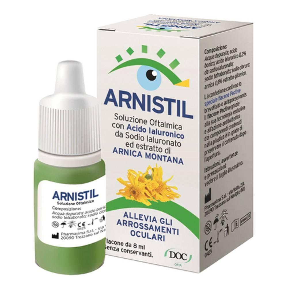 arnistil soluzione oftalmica arnistil 8ml con acido ialuronico e arnica montano per alleviare arrossamenti oculari e idratare gli occhi - foto 1
