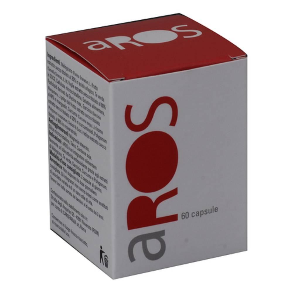 aros integratore alimentare aros 60 capsule per attività antiossidante con melograno, tè verde, garcinia, curcuma e polygonum - foto 1