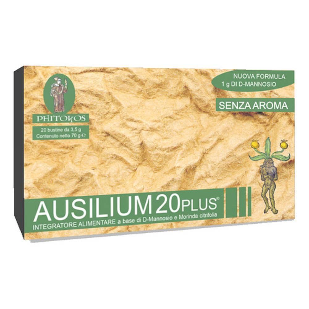 ausilium ausilium 20 plus senza aroma per cistiti batteriche - supporto naturale con d-mannosio e morinda citrifolia, 20 bustine da 3,5 g - foto 1