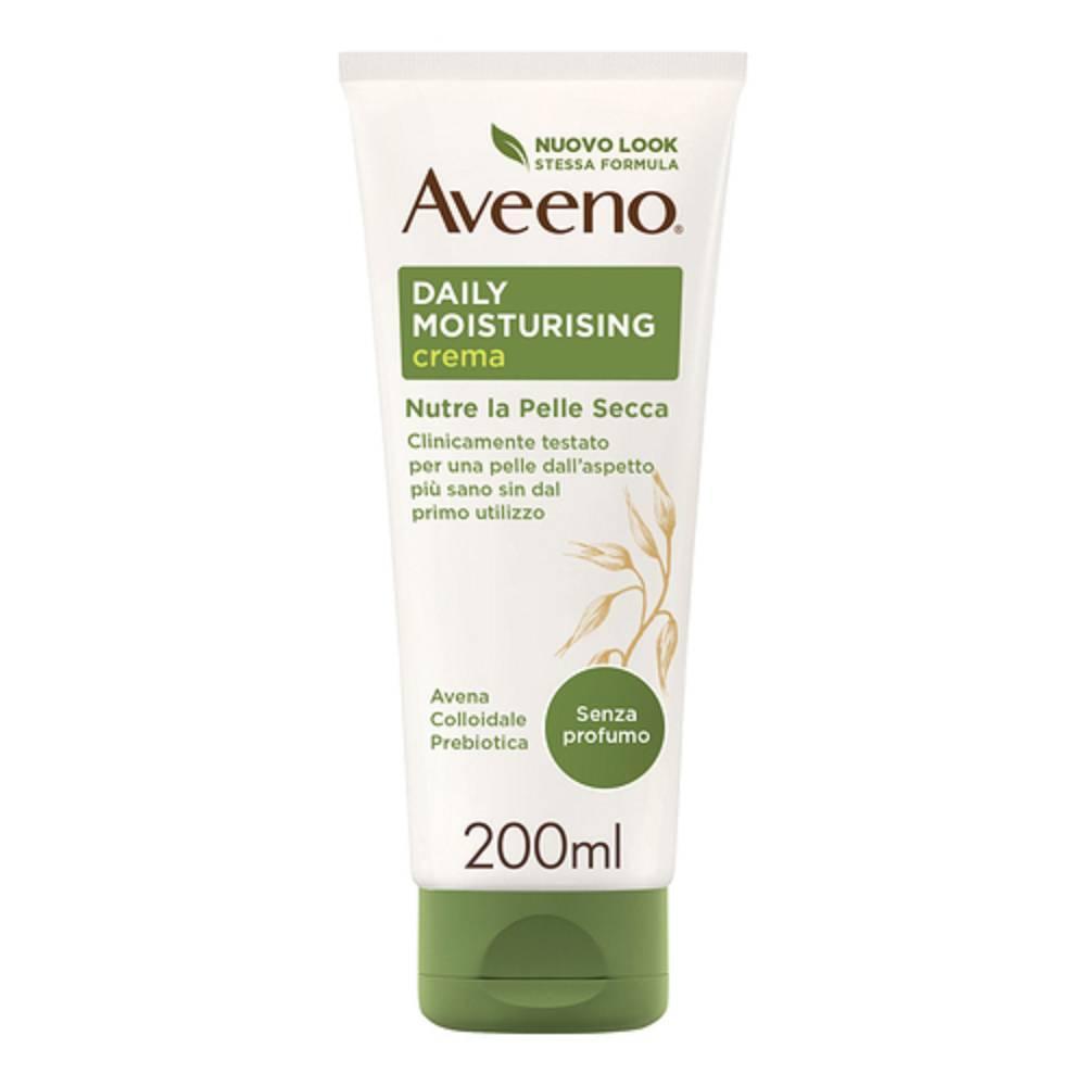 aveeno aveeno daily moisturising crema idratante, crema corpo idratante per 48 ore con avena colloidale prebiotica, crema corpo per pelli normali, secche e sensibili, body lotion senza profumo, 200 ml - foto 1