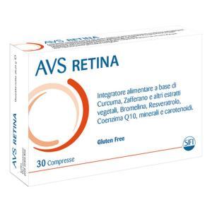 Integratore alimentare avs retina con curcuma, salice, boswellia e carotenoidi - 30 compresse per il benessere degli occhi e della salute generale