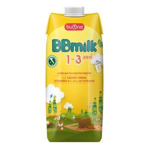 Latte di crescita liquido bbmilk 1-3 anni 500ml con ferro, calcio e vitamina d per il sano sviluppo del bambino a partire da 12 mesi