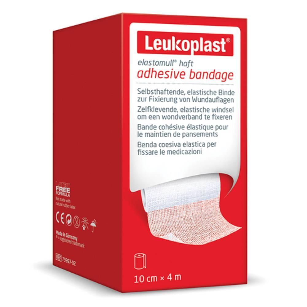 leukoplast benda elastomull haft 10x400 cm - benda auto aderente elastica in tessuto poroso traspirante, fissaggio coesivo, disponibile anche in blu - foto 1