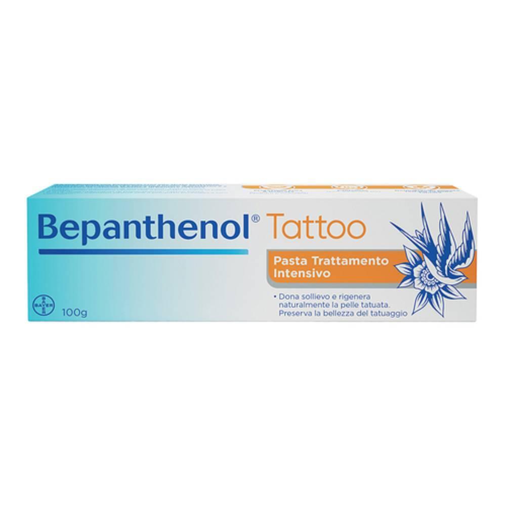 bepanthenol pasta trattamento intensivo per tatuaggi bepanthenol - idrata e rigenera la pelle tatuata con pantenolo, formula protettiva e traspirante, 100 g - foto 1
