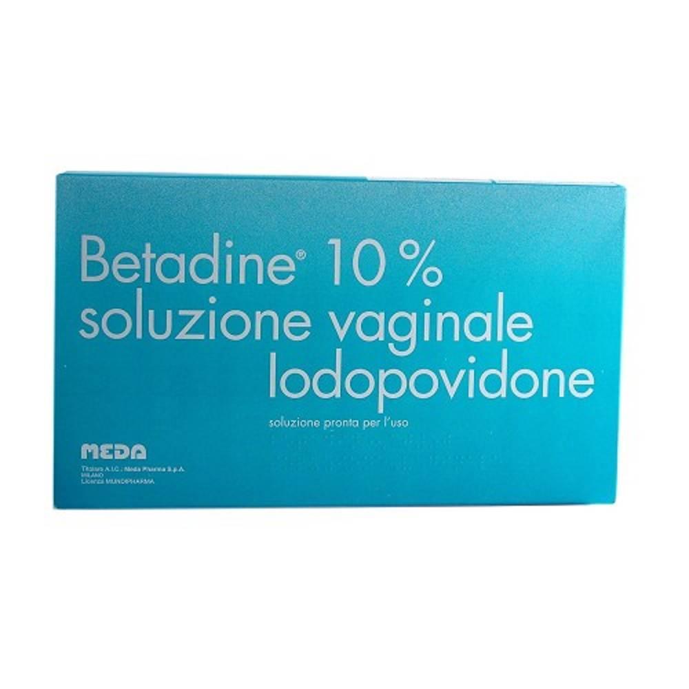 betadine disinfettante vaginale betadine 10% con iodopovidone - soluzione per igiene intima e trattamento antinfettivo 5 flaconi + 5 fialoidi + 5 cannule - foto 1