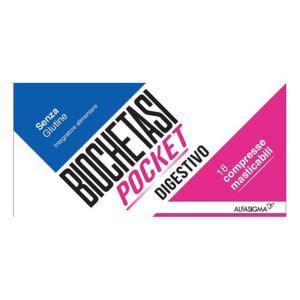 Integratore alimentare  pocket digestivo 18 compresse masticabili con calcio e vitamine b1, b2, b6 per una digestione ottimale