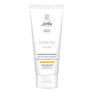 Balsamo ristrutturante shine on 200ml - nutri-hair per capelli secchi e sfibrati, con olio di melograno e estratti di frutta