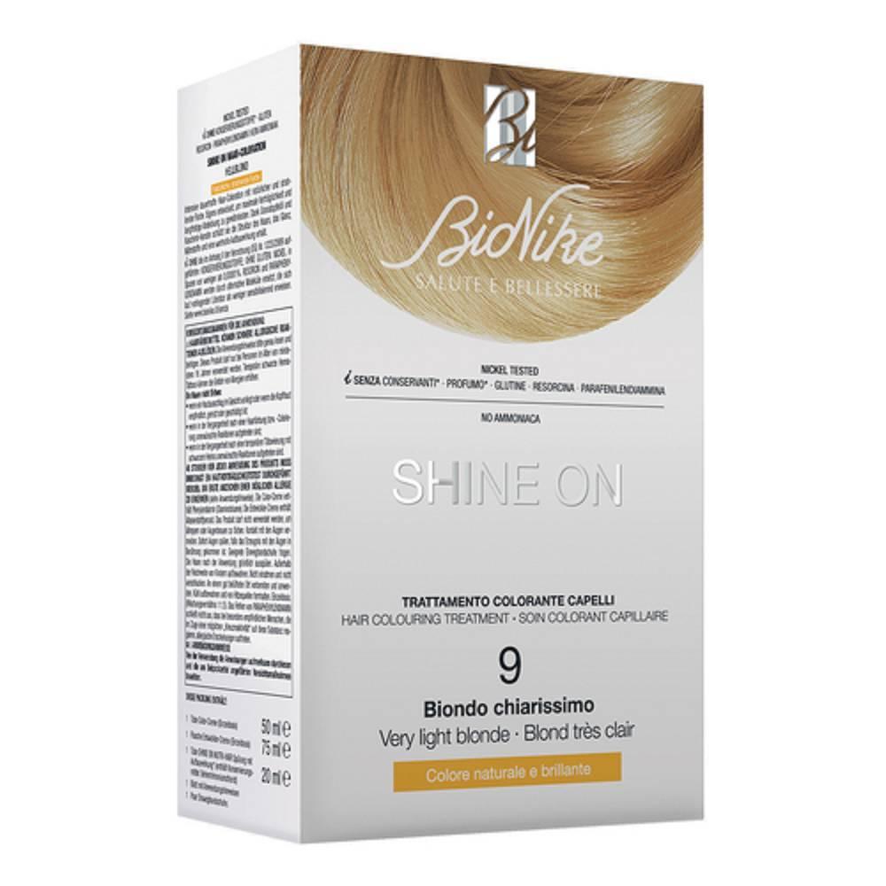 bionike trattamento colorante per capelli shine on chiaro 9 - colorazione alta performance, nutrizione e protezione per capelli lucenti e ristrutturati - foto 1