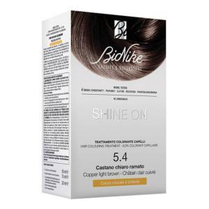 Trattamento colorante per capelli shine on castano chiaro ramato 5.4 - alta performance e protezione per capelli nutriti e lucenti