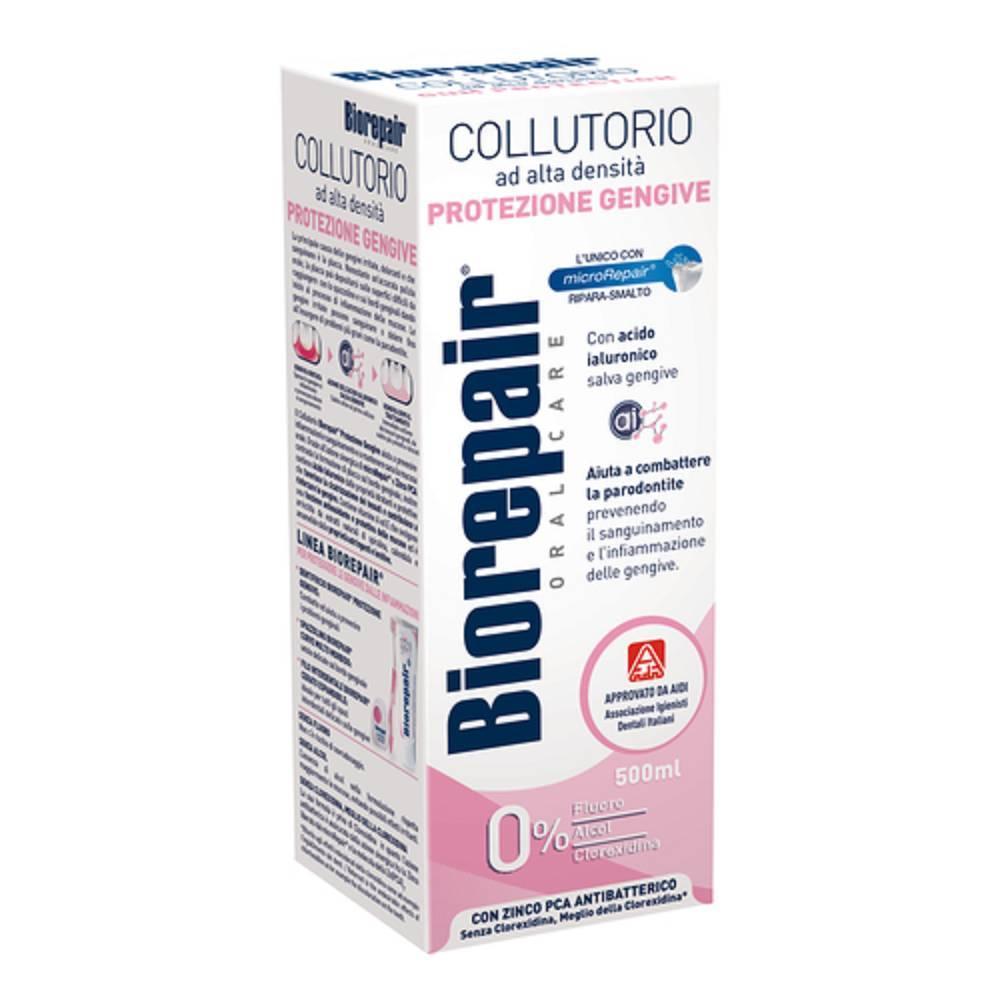biorepair collutorio biorepair protezione gengive con acido ialuronico e microrepair per sollievo e idraztazione gengivale, flacone da 500 ml - foto 1