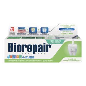 Dentifricio  junior 6-12 anni 75ml con microrepair per protezione da carie e salute delle gengive, aroma menta rinfrescante