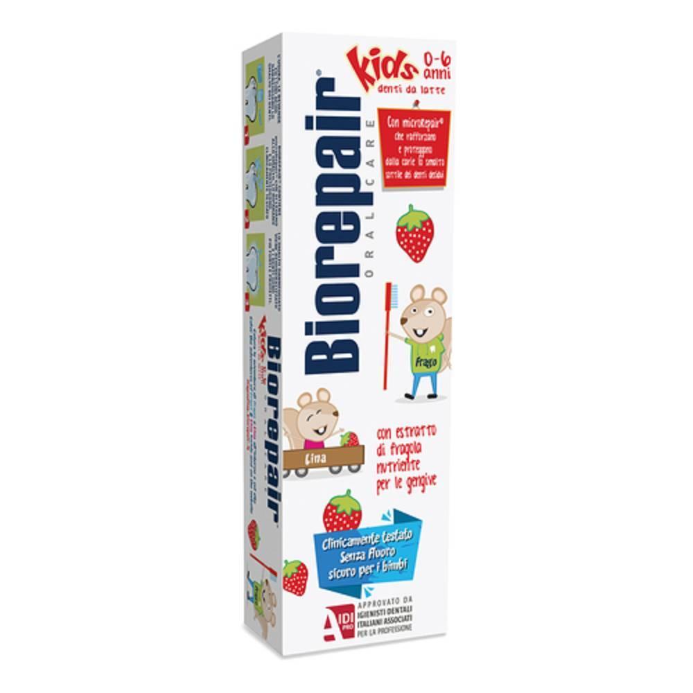 biorepair dentifricio biorepair per bambini 0-6 anni con microrepair, senza fluoro, per denti forti e gengive sane, aroma fresco e fruttato - 75 ml - foto 1