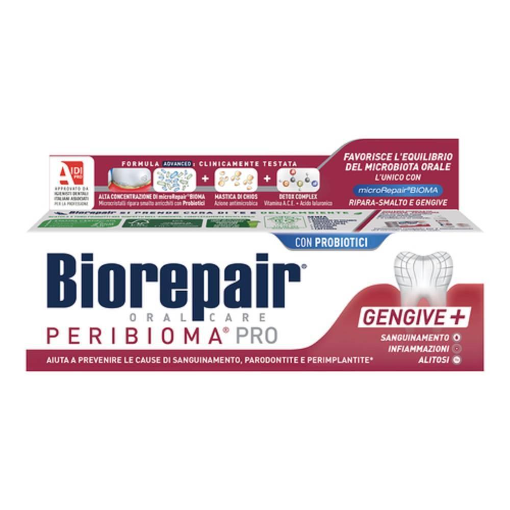 biorepair dentifricio biorepair peribioma 75 ml - prevenzione sanguinamento gengivale e parodontite con probiotici e microrepairbioma - foto 1