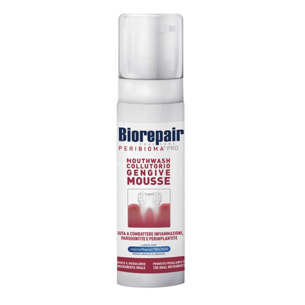 biorepair collutorio gengive mousse biorepair peribioma pro con probiotici e microrepair per sollievo e protezione duratura 200 ml - foto 1