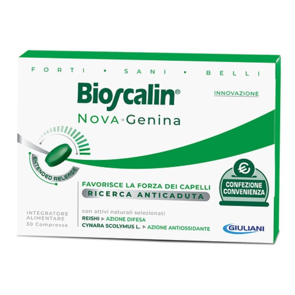 bioscalin integratore alimentare bioscalin nova genina 30 compresse per capelli forti e sani, ideale per indebolimento e caduta temporanea. - foto 1