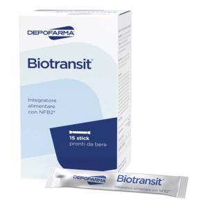 Integratore alimentare biotransit 15 stick da 15 ml per fibra vegetale, benessere intestinale e sollievo da gonfiore e tensione