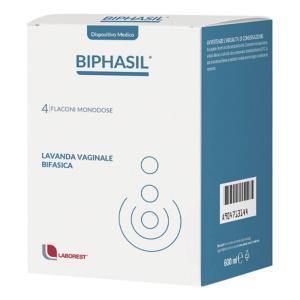 Lavanda vaginale biphasil trattamento sintomatico per prurito e bruciore vaginale - 4 flaconi monodose da 150 ml