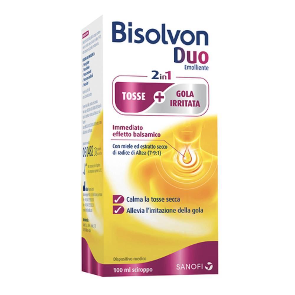 bisolvon balsamo emolliente bisolvon duo 100ml per tosse secca e gola irritata - ingredienti naturali e senza allergeni - foto 1