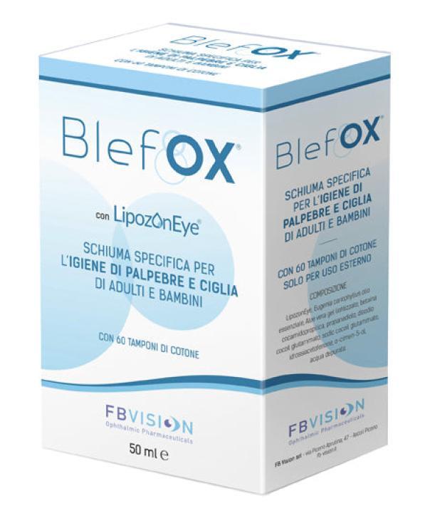 fb vision schiuma delicata per igiene di palpebre e ciglia - blefox 50ml per blefariti e infezioni oculari - foto 1