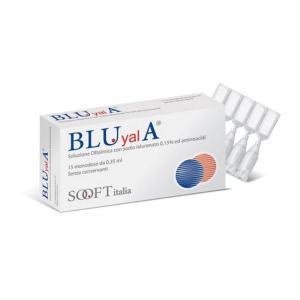 Gocce oculari isotoniche monodose 15 flaconcini da 0,35 ml con acido ialuronico e aminoacidi per idratazione e lubrificazione occhi