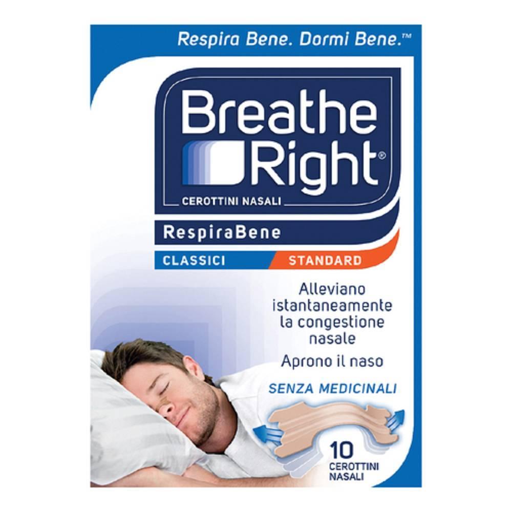 breath right cerotti nasali classici breathe right - confezione da 10 pezzi per respirare meglio e sostenere la salute nasale - foto 1