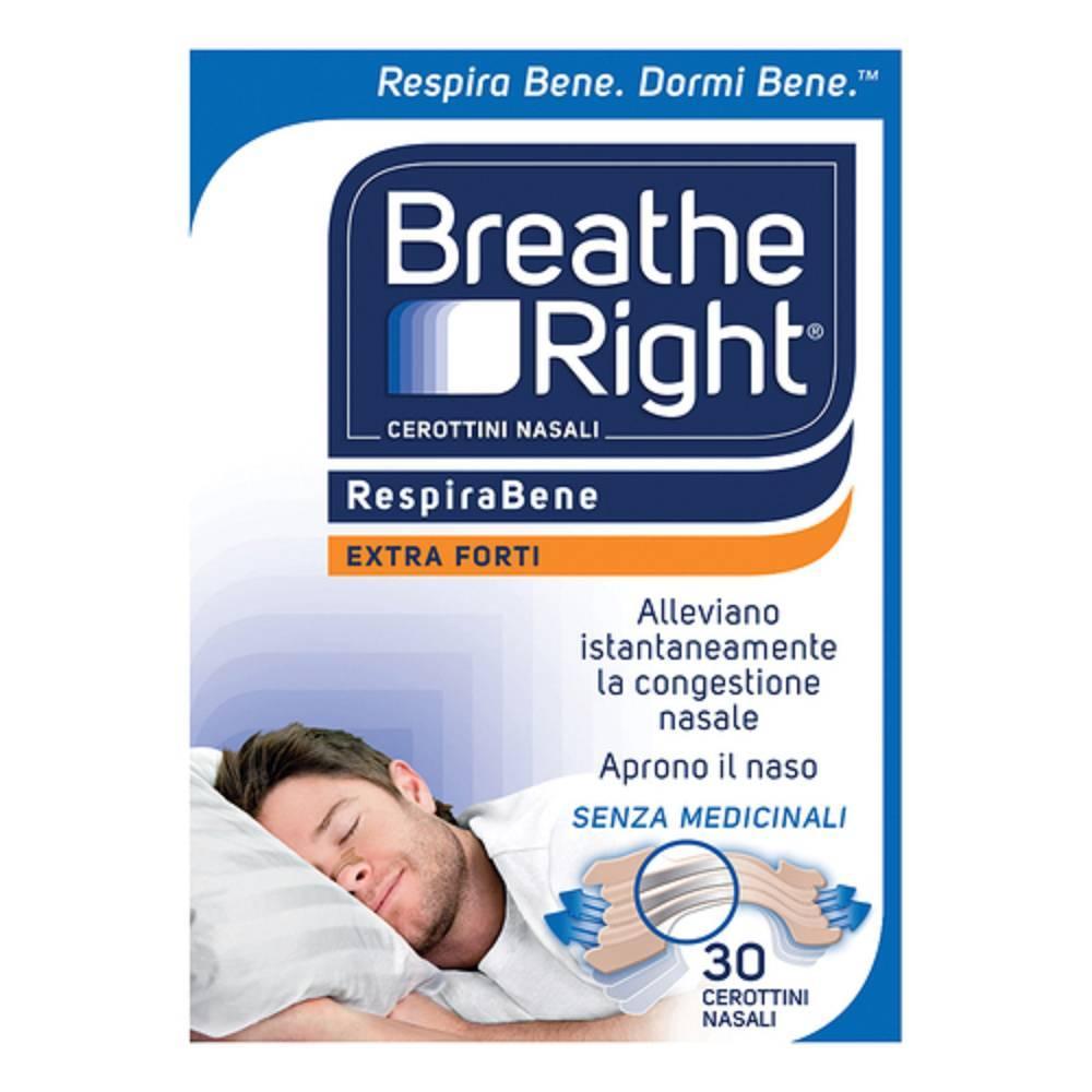 breath right cerotti nasali extra forti breathe right - sollievo immediato per congestione nasale - confezione da 30 pezzi monouso - foto 1