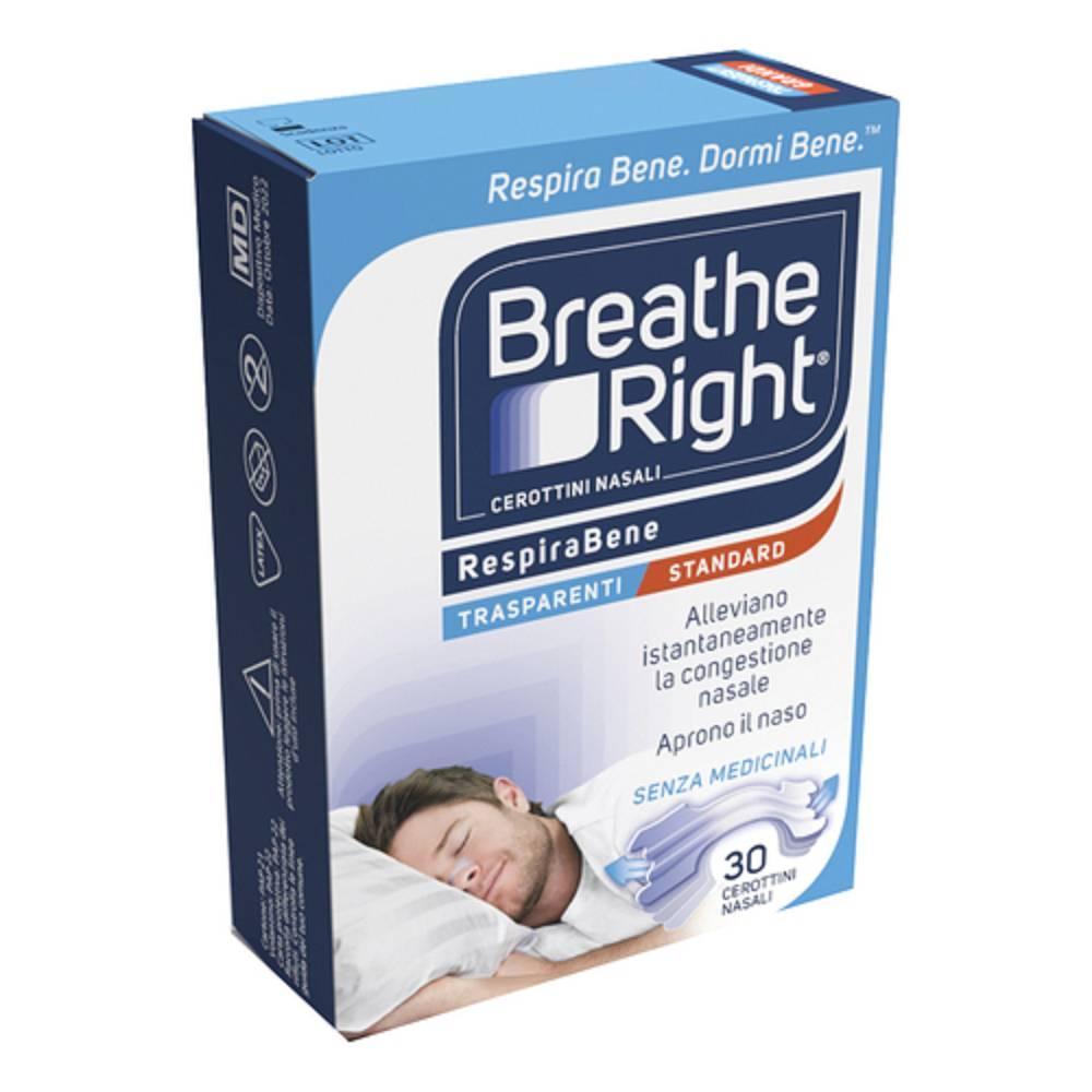 breath right cerotti nasali trasparenti 30 pezzi - sollievo dalla congestione nasale per allergie e raffreddore - foto 1