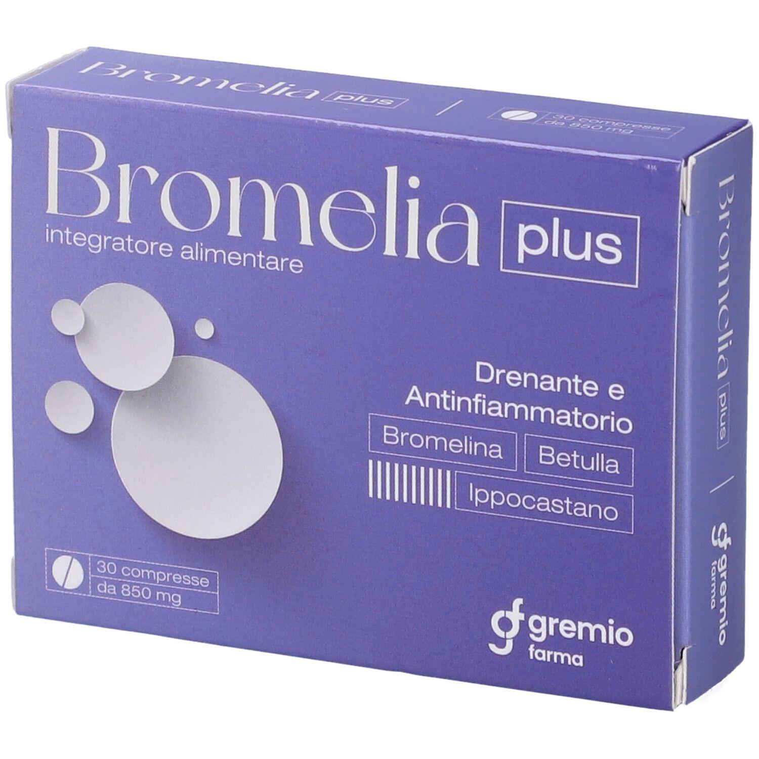 gremio integratore alimentare drenante e antinfiammatorio bromelina plus 30 compresse per apparato muscolo scheletrico - foto 1