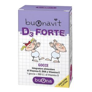 Integratore alimentare vit d3 forte 12ml con vitamina d, dha e vitamina e per la crescita sana di ossa e denti nei bambini